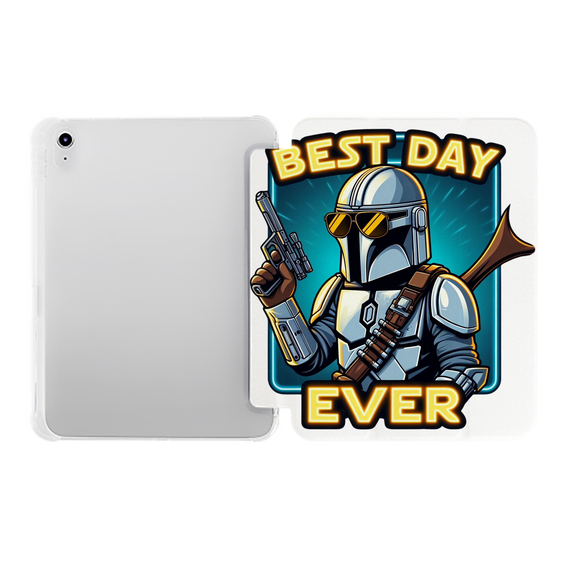 （画像用） スター・ウォーズ Star Wars IPad ケース ペン収納付き 三つ折りスタンド PUレザー×シリコン 対応機種9.5/10.5/10.9インチ